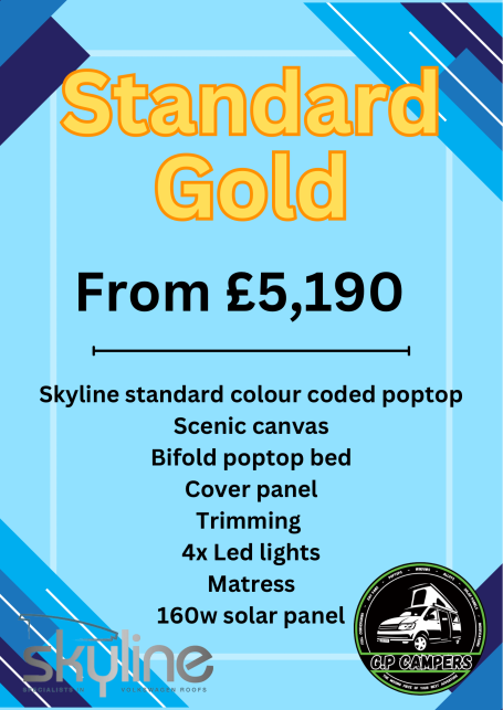 Advertisement for "Standard Gold" package with prices and features listed.