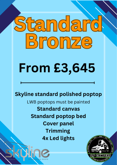 Standard Bronze package details with pricing and features listed.